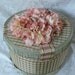 Hat Box Pretty in Pink Plaid With Silk Flowers