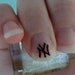 Letters NY Nail Decals Set of 20 Vinyl Stickers Applique Manicure Pedicure Party Event Accessories