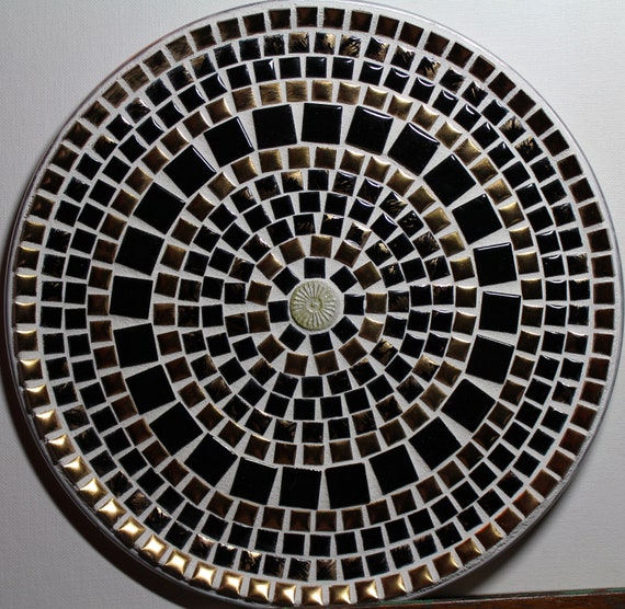 Items similar to 12" Decorative Mosaic Ceramic Tile Plate on Etsy