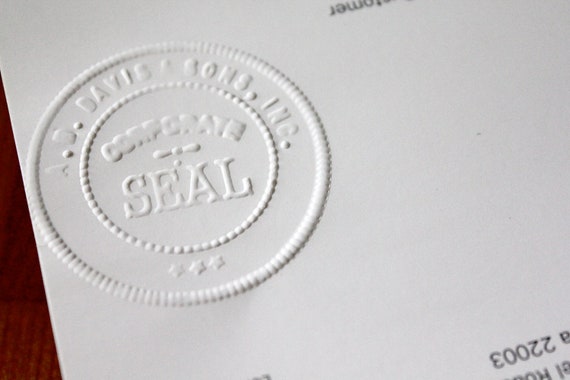 Vintage Official Pocket Embossing Seal With Case