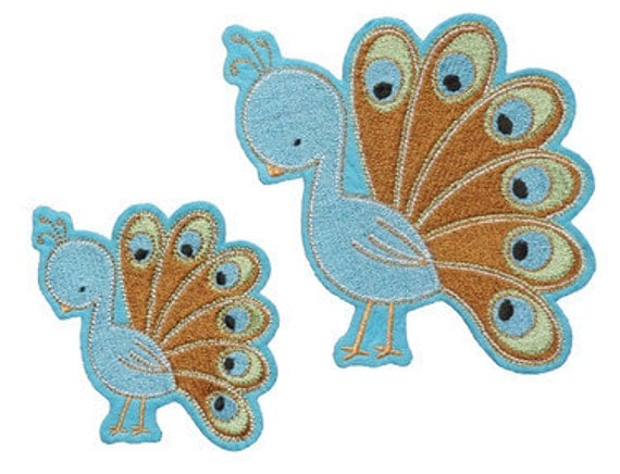 Patch Peacock Applique Embroidered Iron On Patch On 0163