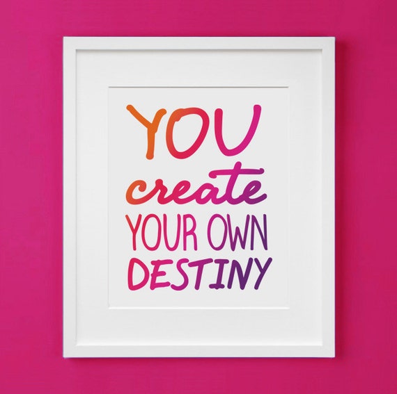 Items similar to Create Your Own Destiny Art Print for Nursery or Room
