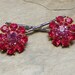 Decorative 50's Pink Rhinestone Hair Bobby Pins... Artisan Upcycled
