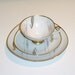 Vintage Bavaria Porcelain Mitterteich Tea Party Setting of a Dessert Plate, a Cup and a Saucer