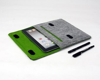 Felt iPad 1 2 3 4 Case, New iPad Sleeve iPad Bag with Earphone Organizer Holder Custom Made Bag for iPad1 2 3 E552