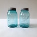 Two Blue Ball Mason Jars