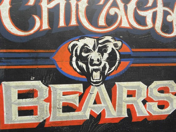 Chicago BEARS football Sign original art hand painted