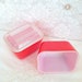 Pyrex Red Glass Oven Proof Storage Containers