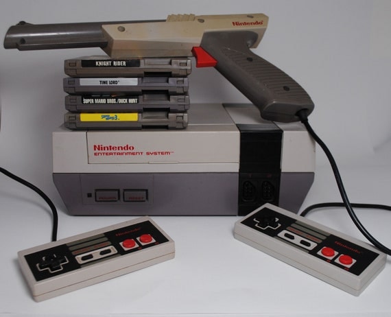 Nintendo Entertainment System NES Console With 4 Games