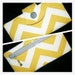 Chevron Womens Wallet, Bi Fold Organizer in Yellow/Natural/Gray, Handmade Clutch