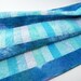 Baby Quilt, Wall Hanging, Stacked Coins Crib Blanket or Cot Quilt in Hand Dyed Aqua, Turquoise and Pale Ice with Cerulean Blue