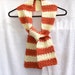 Crochet Scarf Striped in Orange and Cream