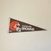 Vintage Cleveland Browns Pennant - Circa 1970's - NFL - Football - Brown and Orange