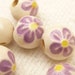 8mm Ceramic Lavender Flower Beads (10)