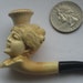Beautiful Vintage 1890s Highly Carved Miniature Meerschaum Cheroot Pipe with Original Case