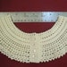 Price Reduced. Vintage Collar. Crocheted. Ivory. Ecru. 4 Pearl Buttons. Wedding. Fashion Accessory. Detachable. Romantic. Handmade. Artwear