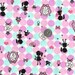 LECIEN LOVELY PUNCH Girls Japanese Fabric - 110cm x 50cm