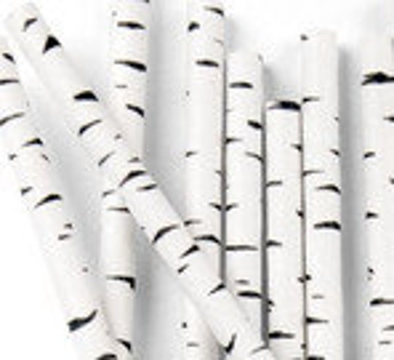 Items similar to NEW Birch Paper Straws, set of 25 on Etsy