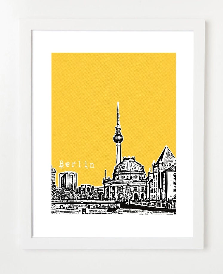 Berlin Poster Berlin Germany City Skyline Art Print Berlin