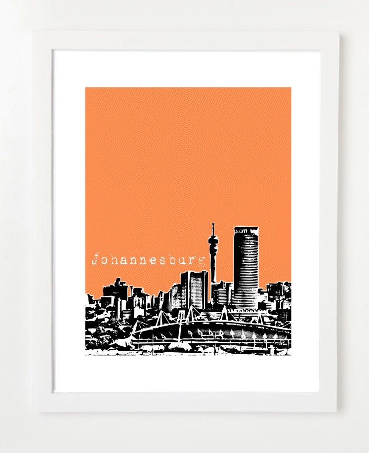 Johannesburg South Africa Poster City Skyline Art Print