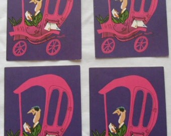 Vintage Gordon Fraser - 4 Cards from the 70s - Designed by A. E. Newton