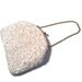 Vintage White Beaded Purse Kiss Clasp Richere Mad Men Chic