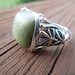 Vintage Irish Silver Ring with Green Stone. Stamped IRELAND and 925 Size 10, Mens Ring