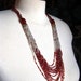 Vintage Beautiful Multi Strand Beaded Necklace 1960s