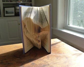 Bird Book Sculpture - Folded Book Art - Unique Handmade Gift - Altered book - Bird Lover - Book Lover