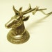 Vintage deer head candle snuffer - pewter, silver, brass