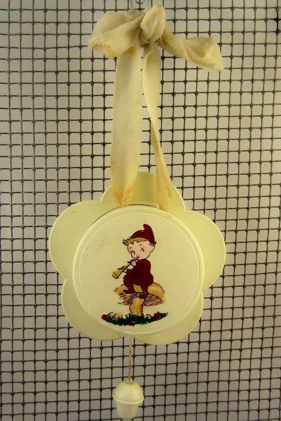 Reuge Pull String Music Box Rock a Bye Baby Vintage Baby