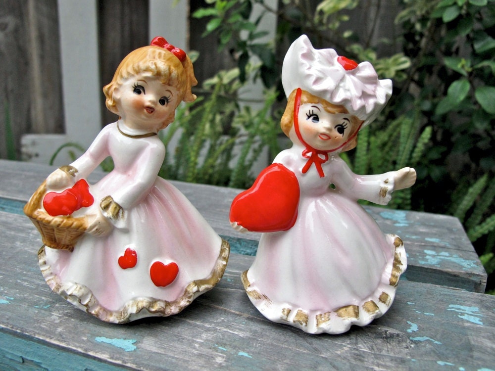 ON HOLD for Kori. Valentine Figurines Lefton Valentine