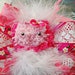 Boutique Headband - Kitty Ribbon Headand - Pink Headband - Marabou Headband