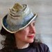 RESERVED - Nuno Felted Hat, Sea inspired, Wearable Art