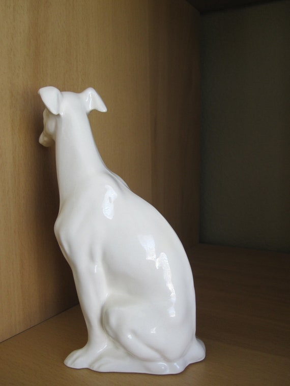 greyhound ceramic statue