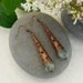 Gothic Copper Tone Jade Earrings Free Worldwide Shipping