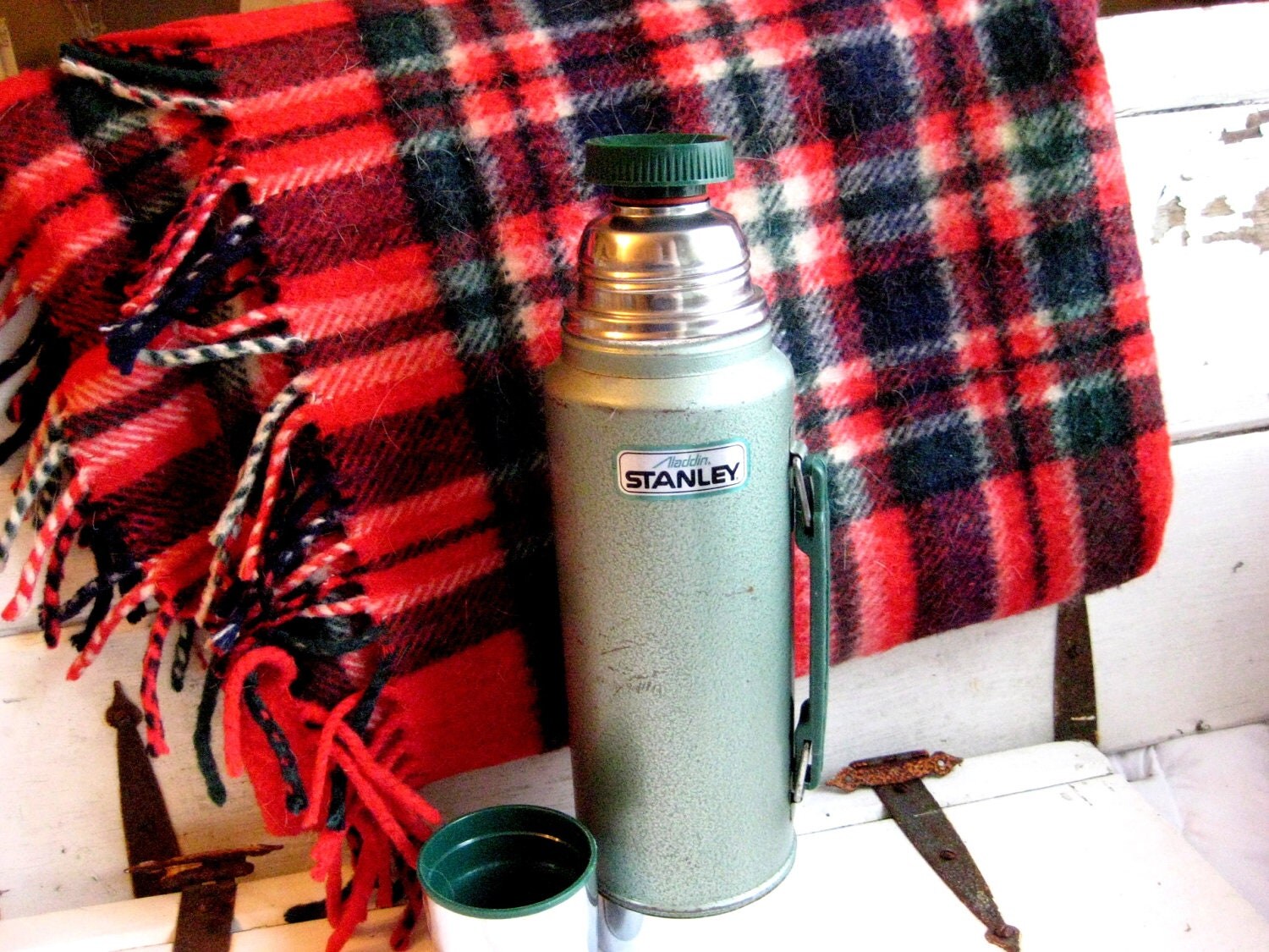 Vintage Stanley Aladdin Camping Thermos Construction Heavy