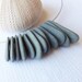 Large Dangly Beach Pebbles in Graduated Lengths - Set of 12