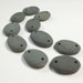 Large Double Drilled Beach Pebble Beads - Set of 10
