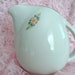 Vintage Hall's Kitchenware Pitcher Rose White Shabby Cottage Chic