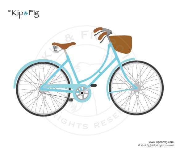 Ladies vintage bicycle PDF template applique pattern design
