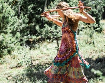 Crochet mandala tunic /dress / swimsuit coverup