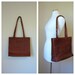 Vintage WOVEN BROWN LEATHER Tote/Bag