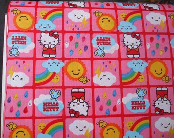 Hello Kitty Fabric 100% Cotton by the Fat quarter