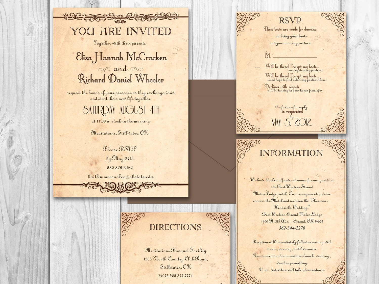 Country Wedding Invitation Templates 5