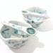 Condiment Bowls Porcelain Set of 2 with Matching spoons in White and Robin's Egg Blue MADE TO ORDER