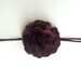Chocolate brown satin flower headband, girls headband, girls accessories, hair accessory, flower girl, back to school, kids headband, baby