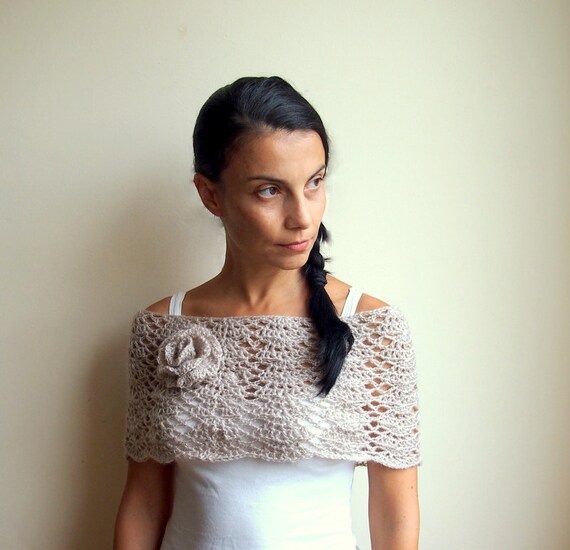 pattern crochet for shrug wedding bride capelet wedding shawl Crochet loop shrug woman PATTERN lacy