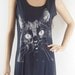 Black Cat Animal Style Mini Dress Women Black Dress Cat T-Shirt Cat Shirt Screen Print Size S
