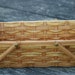 Bread basket wood rectangular serving with handles